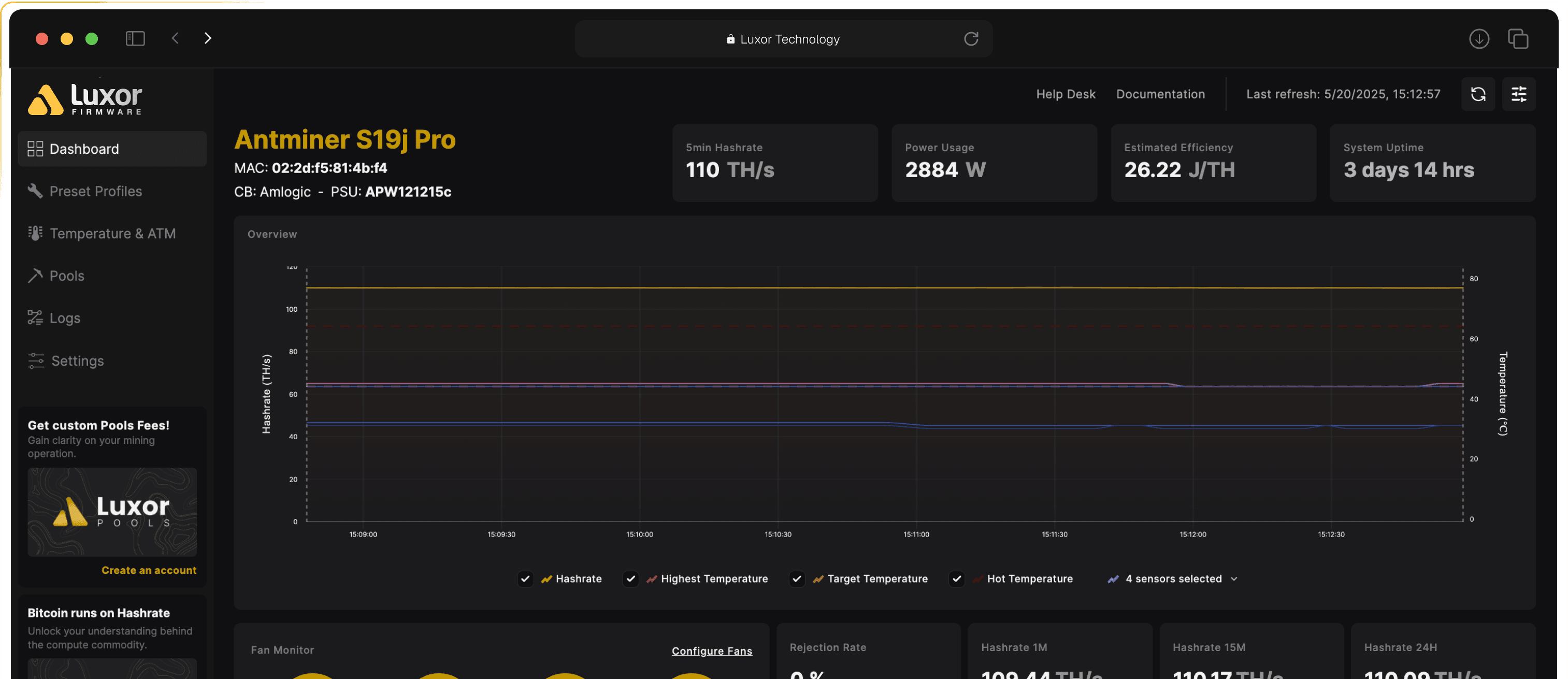 mining pool dashboard