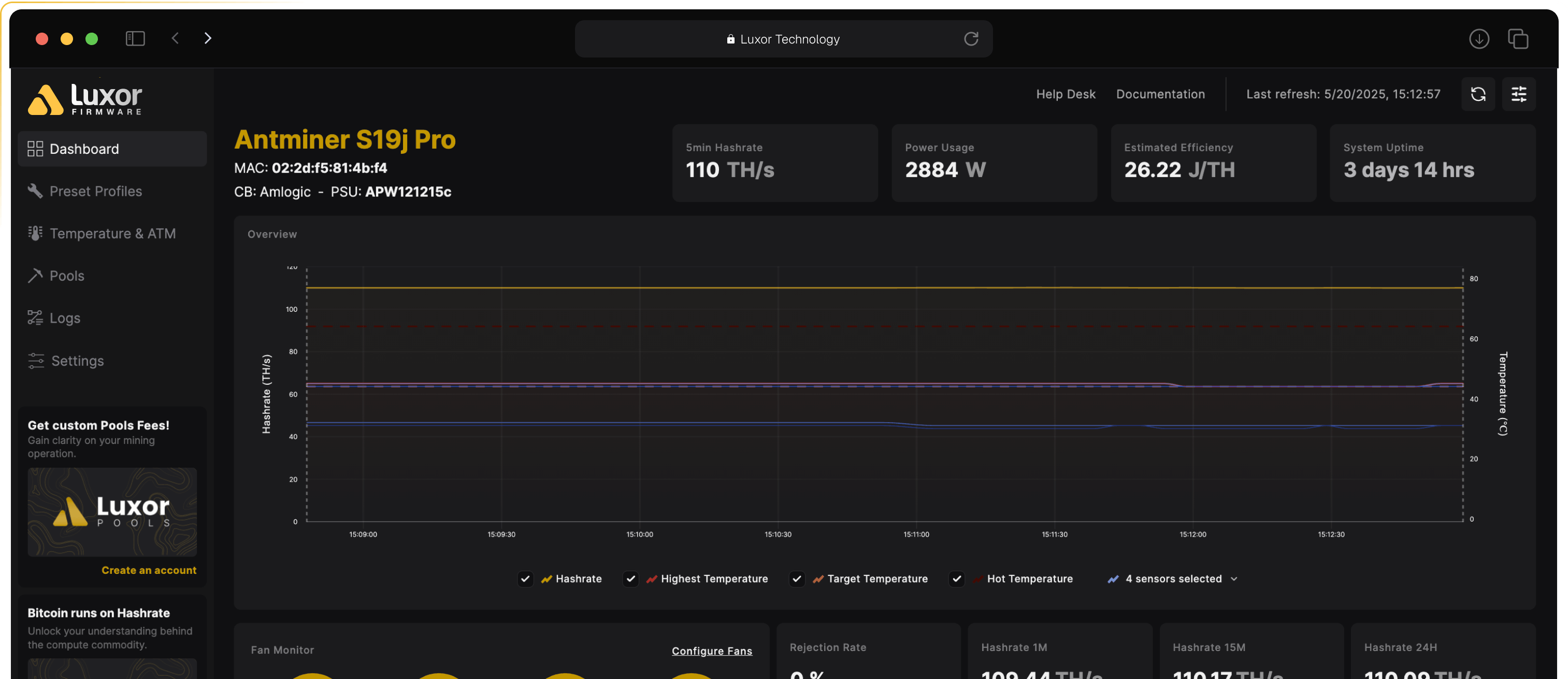 mining pool dashboard